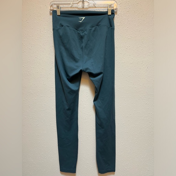 Gymshark Vital Seamless High Waist Leggings Teal Green Logo‎ Size L - Picture 3 of 6